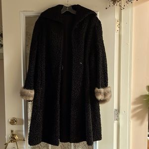 Lambswool full length coat